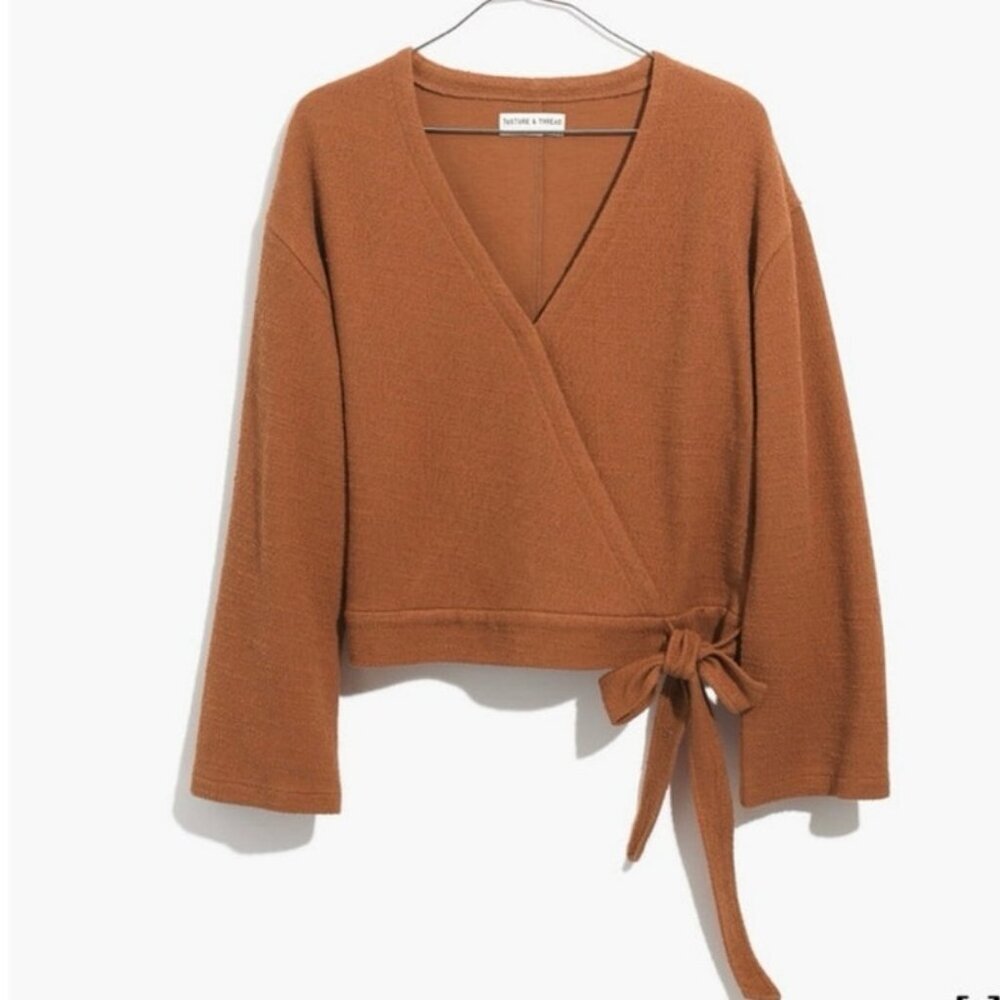 Madewell Texture & Thread Cedar Wrap Sweater Top … - image 3